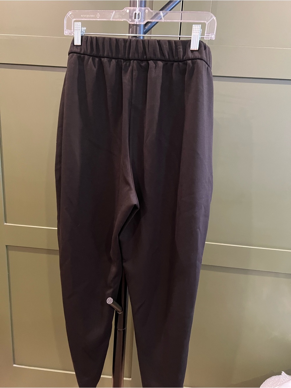 Max Studio Black Knit Wide-Leg Pants with Side Stripe - Picture 3 of 3